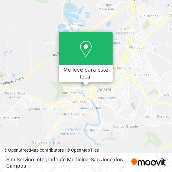 Sim Servico Integrado de Medicina mapa