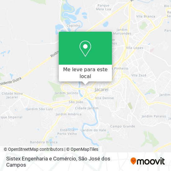 Sistex Engenharia e Comércio mapa