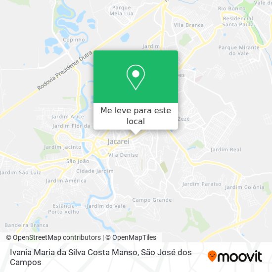 Ivania Maria da Silva Costa Manso mapa