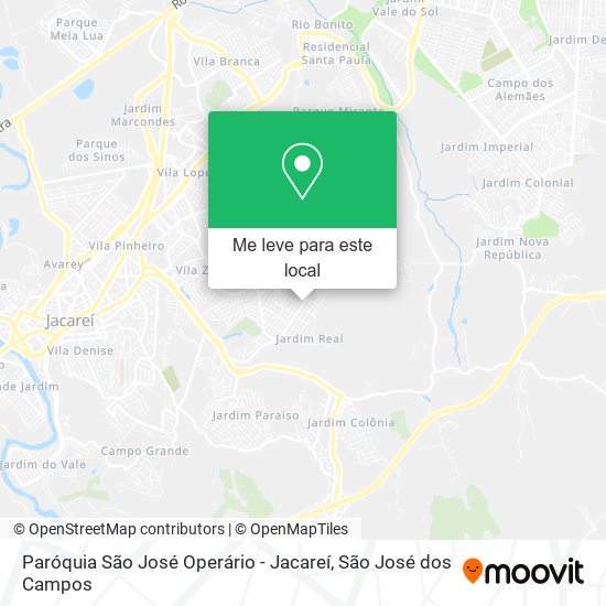 Paróquia São José Operário - Jacareí mapa