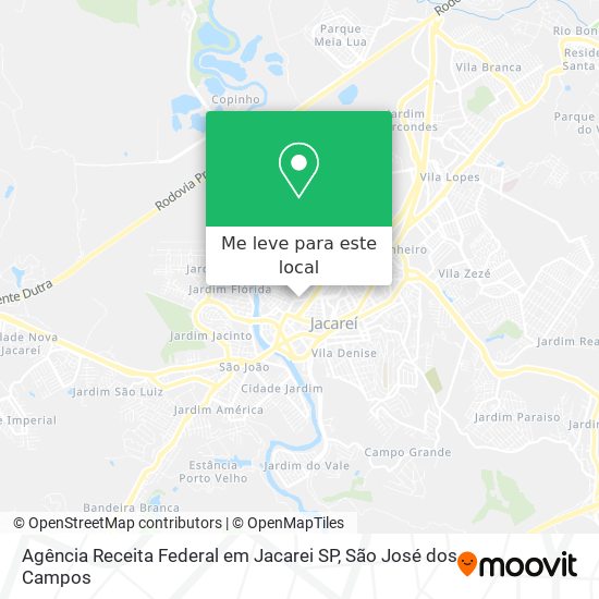 Agência Receita Federal em Jacarei SP mapa