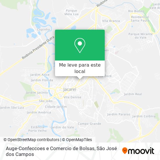 Auge-Confeccoes e Comercio de Bolsas mapa