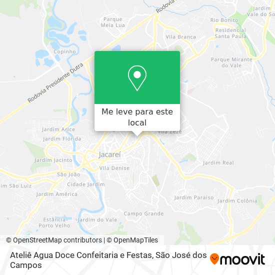 Ateliê Agua Doce Confeitaria e Festas mapa