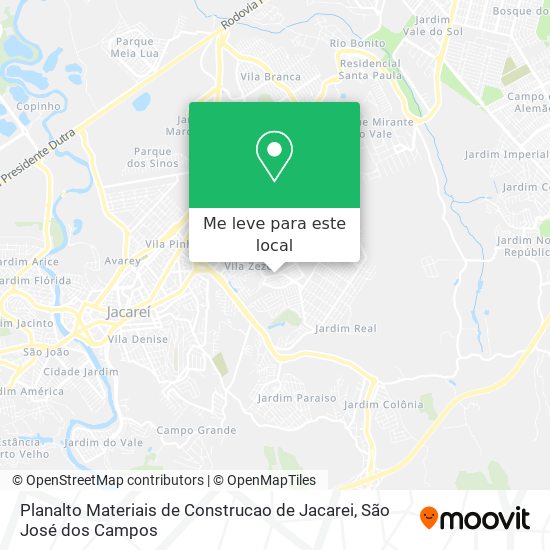 Planalto Materiais de Construcao de Jacarei mapa