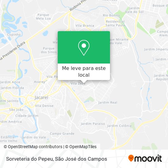 Sorveteria do Pepeu mapa