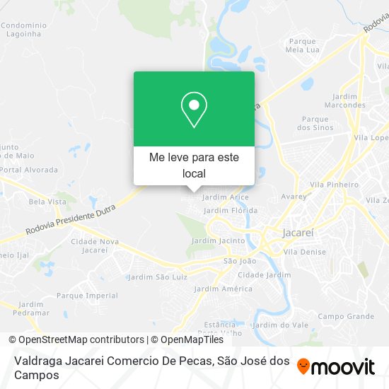 Valdraga Jacarei Comercio De Pecas mapa