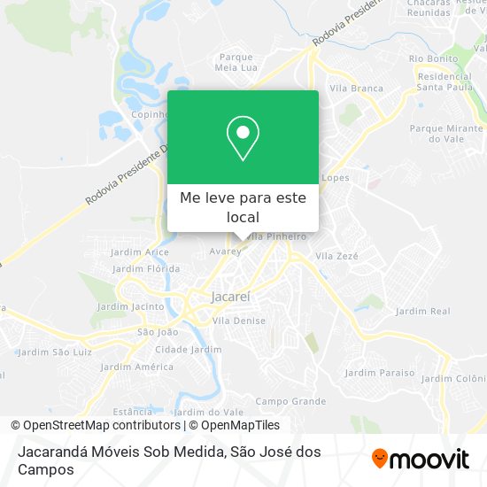 Jacarandá Móveis Sob Medida mapa