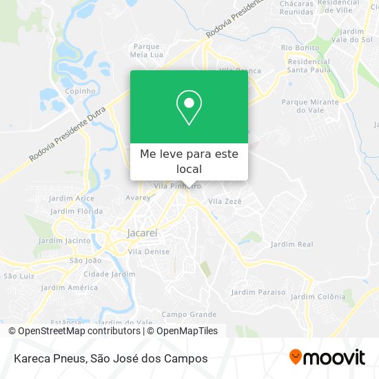 Kareca Pneus mapa
