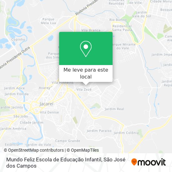 Mundo Feliz Escola de Educação Infantil mapa