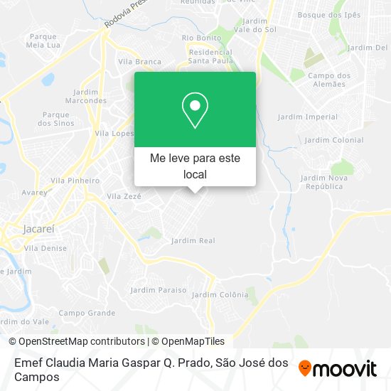 Emef Claudia Maria Gaspar Q. Prado mapa