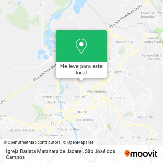 Igreja Batista Maranata de Jacarei mapa