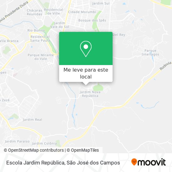 Escola Jardim República mapa