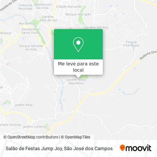 Salão de Festas Jump Joy mapa