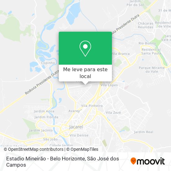 Estadio Mineirão - Belo Horizonte mapa