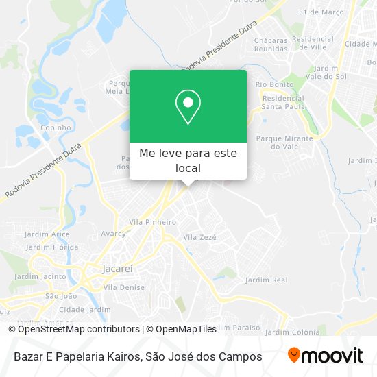 Bazar E Papelaria Kairos mapa