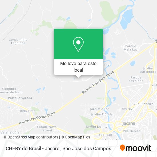 CHERY do Brasil - Jacareí mapa