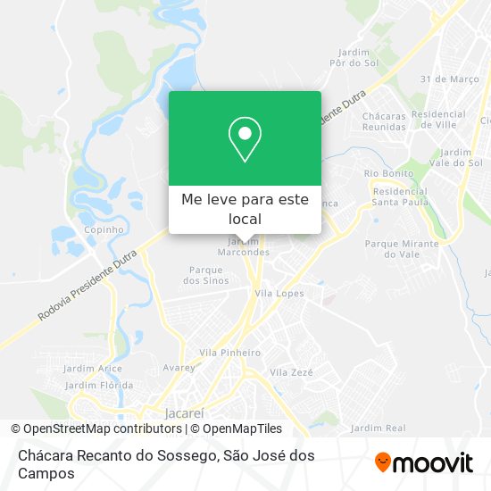 Chácara Recanto do Sossego mapa