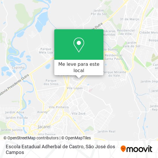 Escola Estadual Adherbal de Castro mapa
