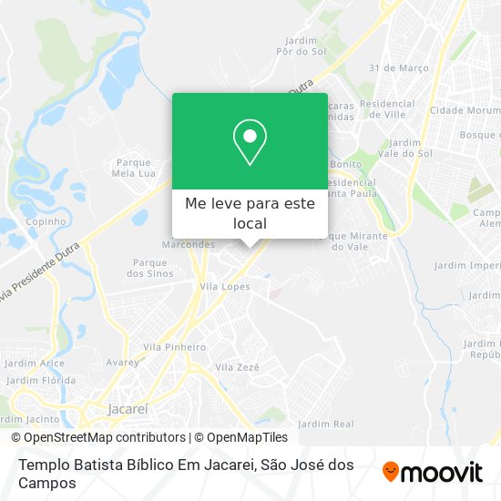 Templo Batista Bíblico Em Jacarei mapa