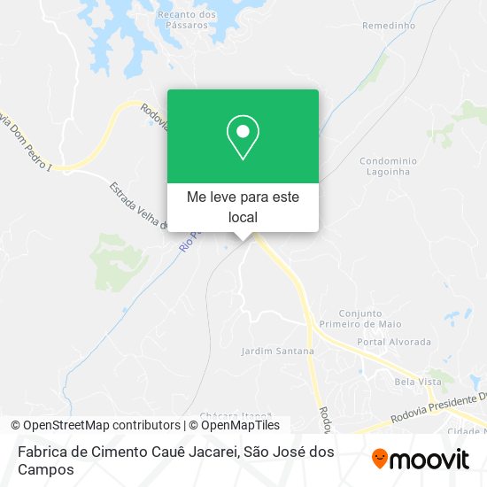 Fabrica de Cimento Cauê Jacarei mapa