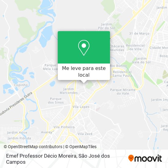 Emef Professor Décio Moreira mapa