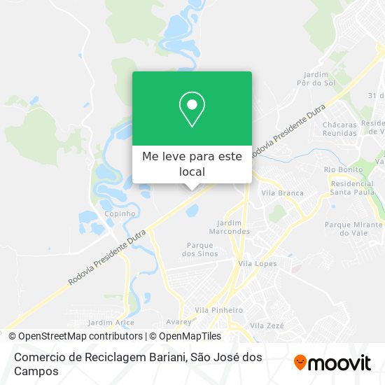 Comercio de Reciclagem Bariani mapa