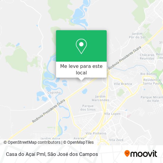 Casa do Açaí Pml mapa