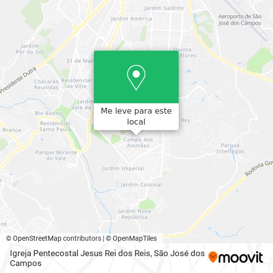 Igreja Pentecostal Jesus Rei dos Reis mapa