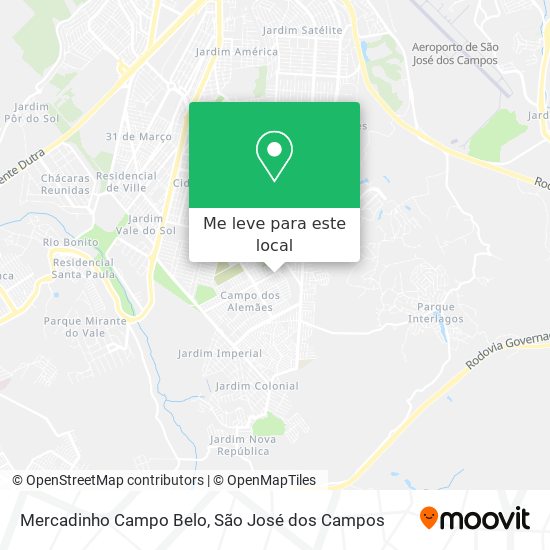 Mercadinho Campo Belo mapa