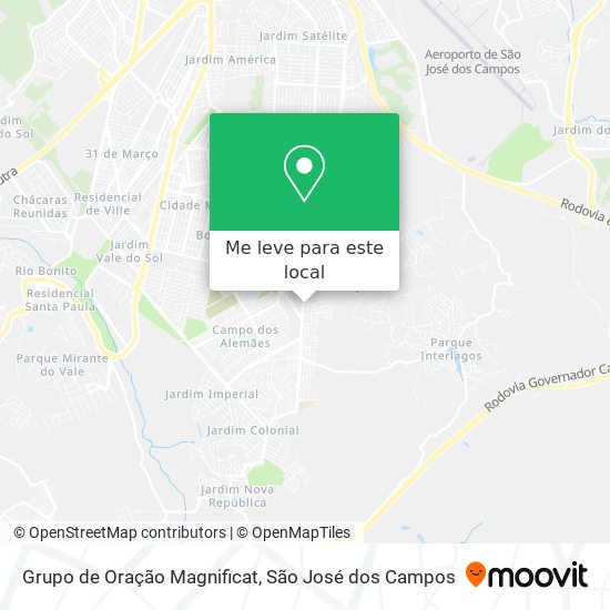 Grupo de Oração Magnificat mapa