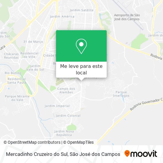Mercadinho Cruzeiro do Sul mapa