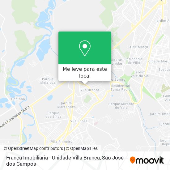 França Imobiliária - Unidade Villa Branca mapa