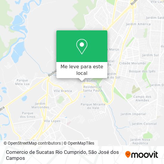 Comercio de Sucatas Rio Cumprido mapa