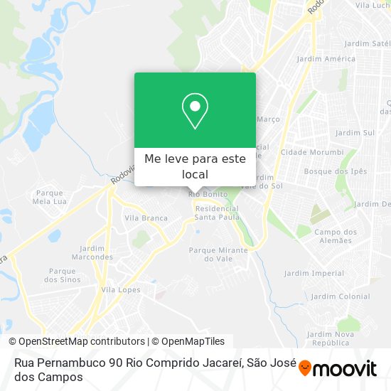 Rua Pernambuco 90 Rio Comprido Jacareí mapa