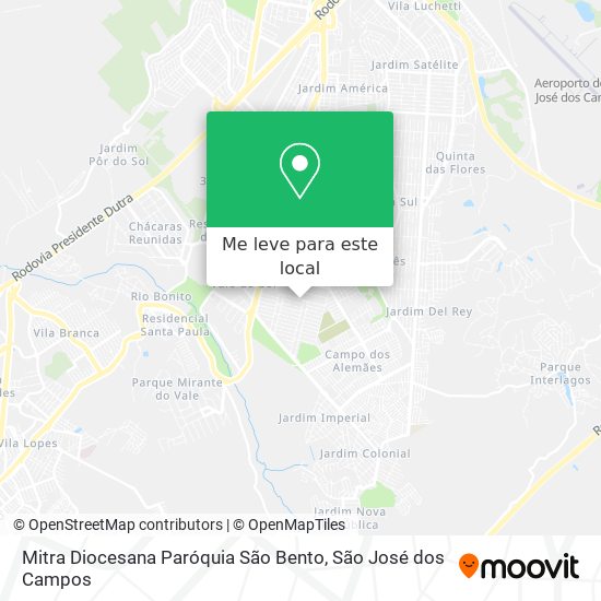 Mitra Diocesana Paróquia São Bento mapa