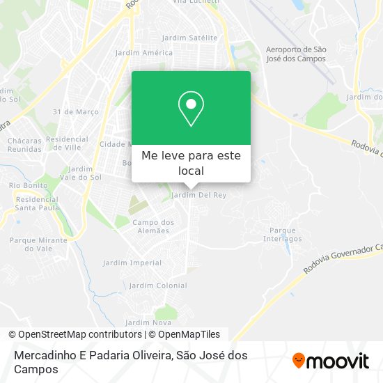 Mercadinho E Padaria Oliveira mapa