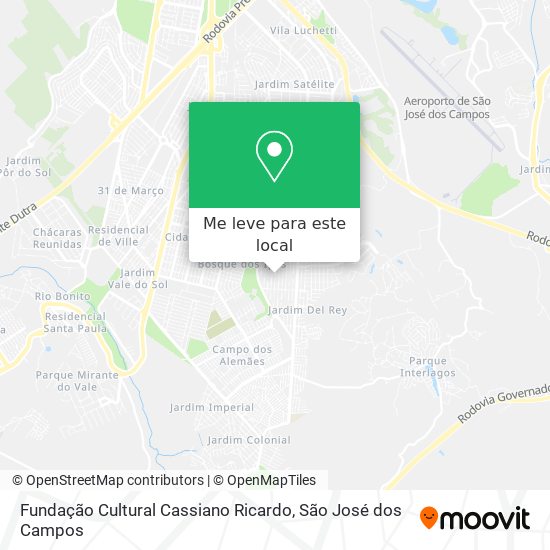 Fundação Cultural Cassiano Ricardo mapa