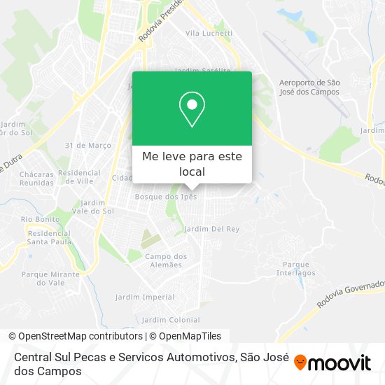 Central Sul Pecas e Servicos Automotivos mapa