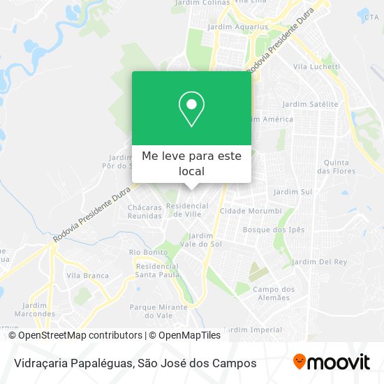 Vidraçaria Papaléguas mapa