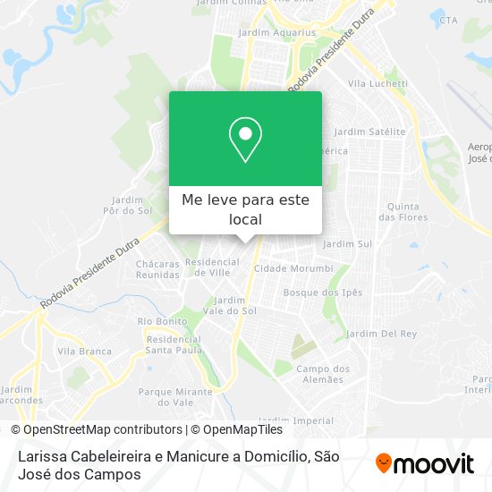 Larissa Cabeleireira e Manicure a Domicílio mapa