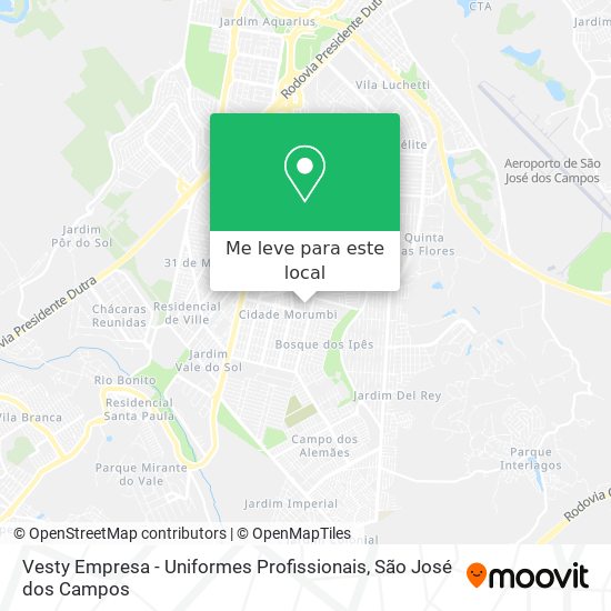 Vesty Empresa - Uniformes Profissionais mapa