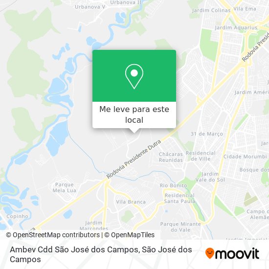 Ambev Cdd São José dos Campos mapa