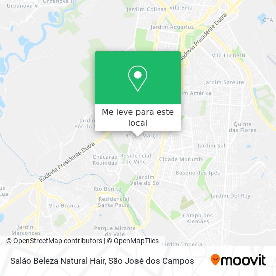 Salão Beleza Natural Hair mapa