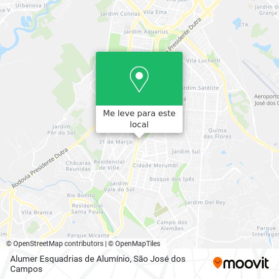 Alumer Esquadrias de Alumínio mapa
