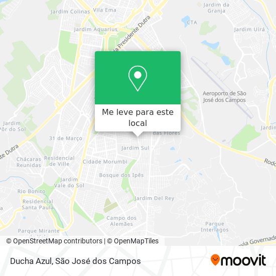 Ducha Azul mapa