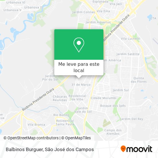 Balbinos Burguer mapa