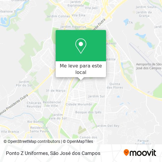 Ponto Z Uniformes mapa