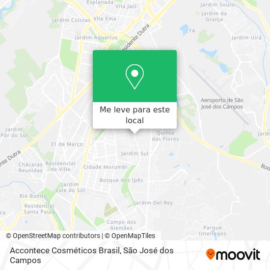 Accontece Cosméticos Brasil mapa