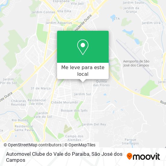 Automovel Clube do Vale do Paraiba mapa