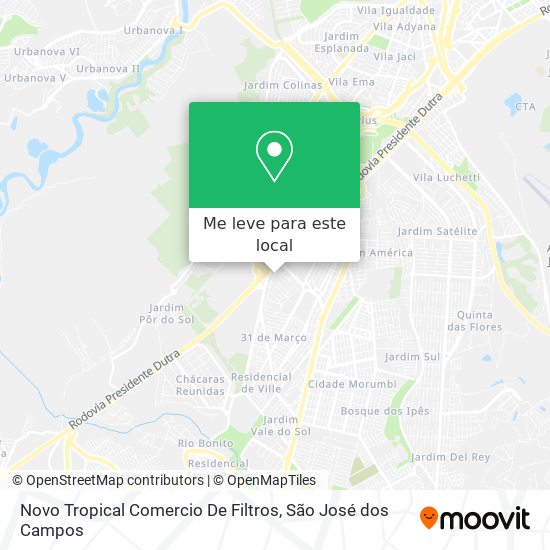 Novo Tropical Comercio De Filtros mapa